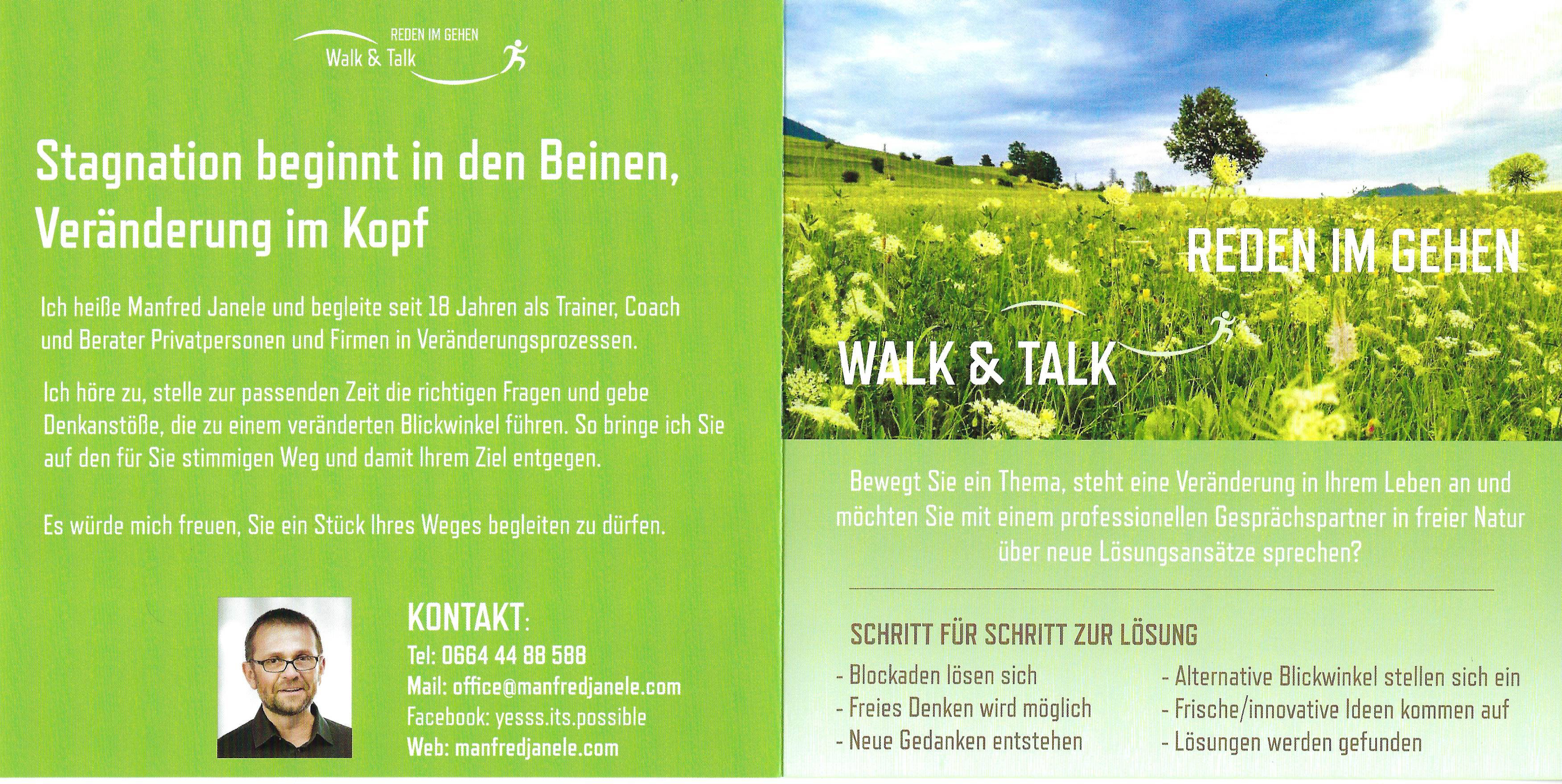 Walk & Talk Flyer Manfred Janele